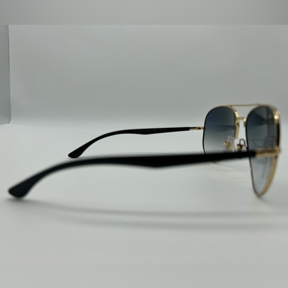 Ray Ban 0RB3675 Black Blue Sunglasses Unisex  Aviator 58mm New - Picture 8 of 13